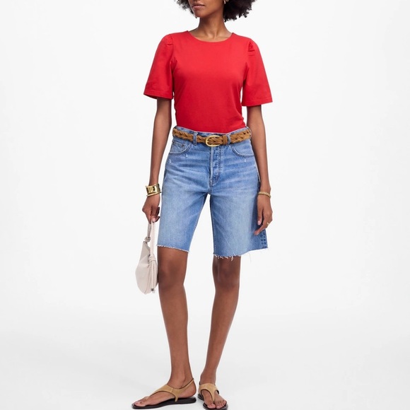 J. Crew Utility Denim Women's White Cargo Shorts NWT 28 - Picture 8 of 8